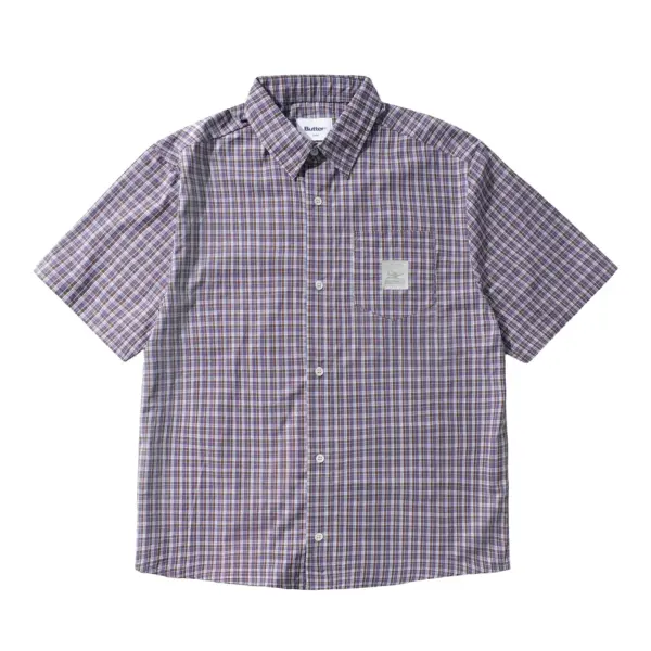 photo de la chemise butter goods equipment ss shirt navy brown