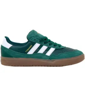 photo de la chaussure de skateboard adidas tyshawn 2 green white gum