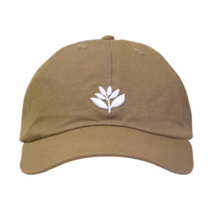 photo de la casquette magenta bossed dad hat beige