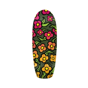 photo de la planche de skateboard krooked zip zogger flowers