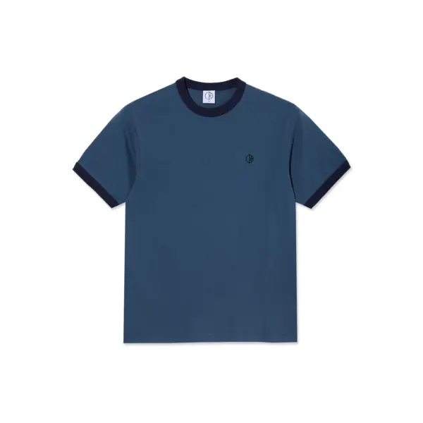 photo du tshirt polar ringer dark blue grey blue