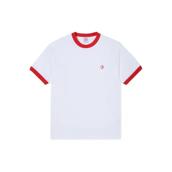 photo du tshirt polar ringer white red