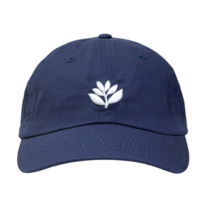 photo de la casquette magenta bossed dad hat navy