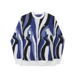 photo du pull de skateboard helas irreel crewneck blue multico
