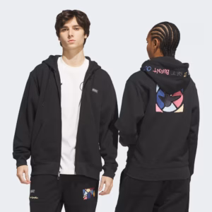 photo du sweatshirt à capuche adidas skateboarding gonz zip hoodie black graphic