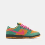 photo des chaussures de skateboard nike sb dunk low pro green noise watermelon