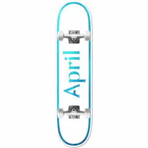 photo de la planche de skateboard april mini complete 7.0 og logo blue