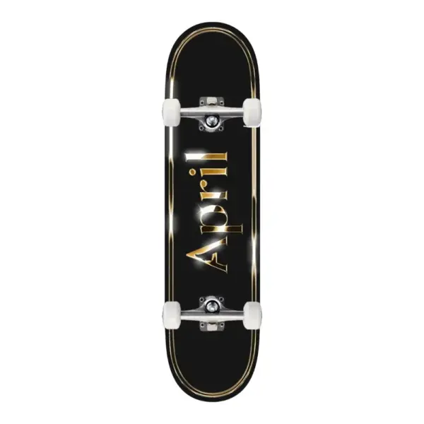 photo de la planche de skateboard april og logo black 7.0