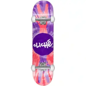 photo de la planche de skateboard cliche peace purple