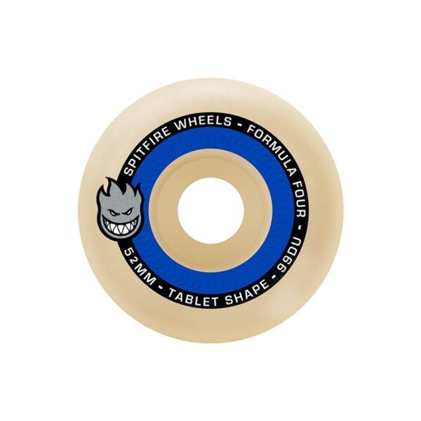 spitfire-formula-four-tablets-roue-natural-blue-54mm-99a-4-pack photo le la roue de skateboard spitfire tablet 54mm 99a