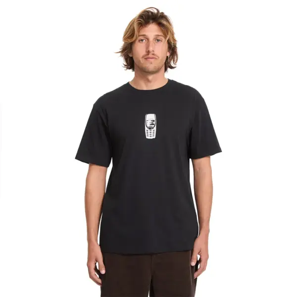 PHOTO du tshirt de skateboard volcom last call black