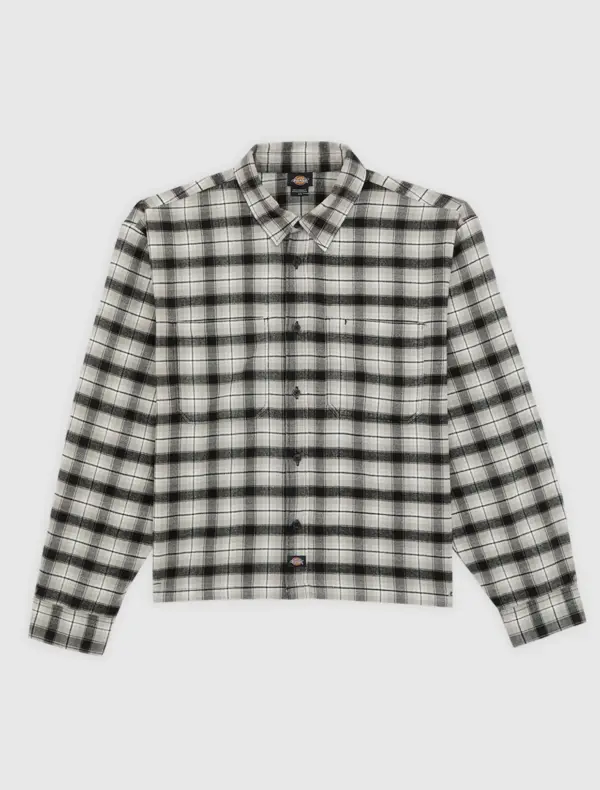 DK0A8CHIBLK-50_33af7503-59dc-4ee2-a833-6866c5b0e3bf photo de la chemise de skateboard dickies jerome flannel black white