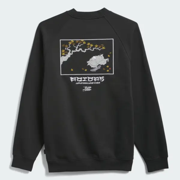 SWEAT-SHIRT_COL_RAS-DU-COU_SKATEBOARDING_x_TEMPLE_OF_SKATE_KEEP_ON_PUSHING_noir_KS4342_02_laydown_hover