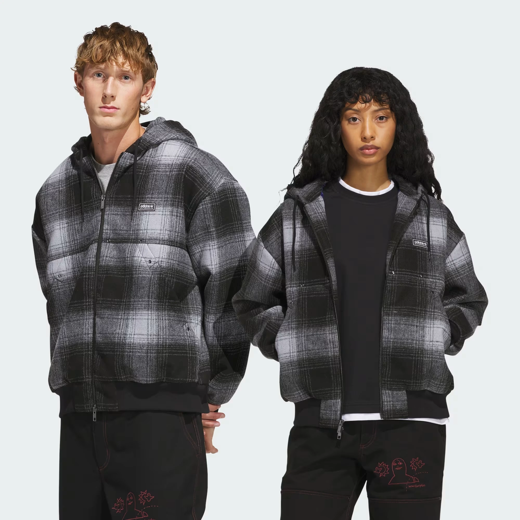 Veste adidas skateboarding X mark Gonzales - carreaux