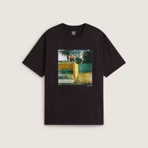 photo du tshirt de skateboard vans x atiba lo black