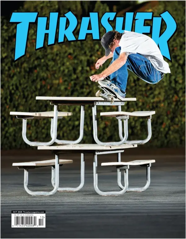 photo du magazine de skateboard thrasher octobre 2026