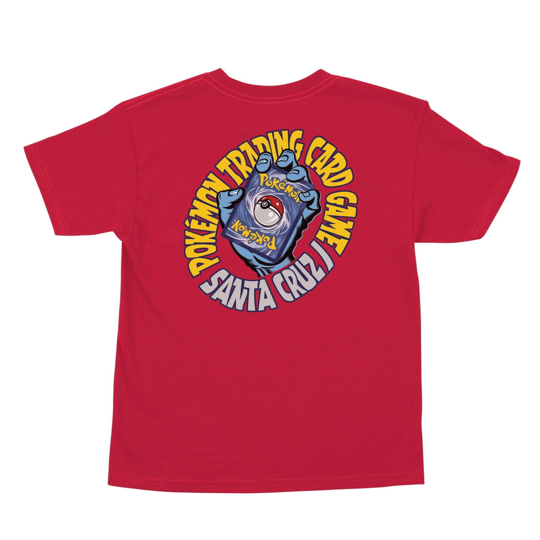 tee shirt Pokémon Santa Cruz TCG Hand Youth T-Shirt - red – Image 2