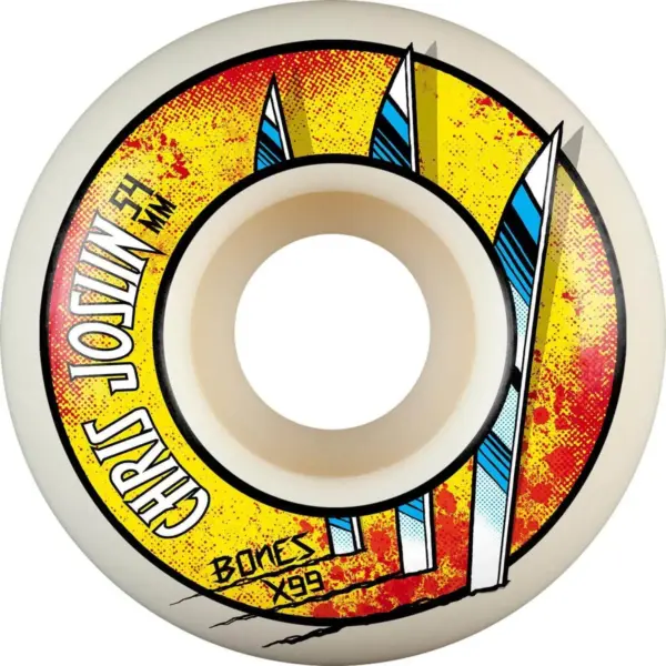 Photo des roues de skateboard bones joslin slice of life 54mm
