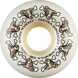 photo des roues de skateboard bones x formula jhanka 53mm
