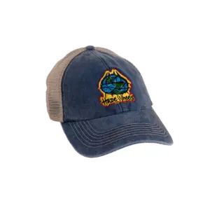 photo de la casquette de skate haze industry blue white