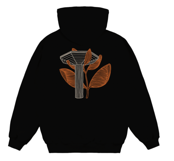 photo du sweatshirt magenta pillar hoodie black