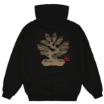 photo du hoodie magenta bonsai black