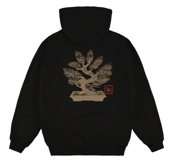 photo du hoodie magenta bonsai black