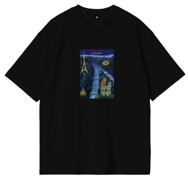 photo du tshirt magenta airline tee black